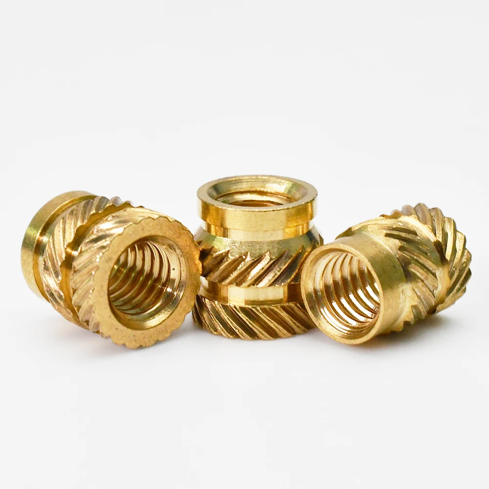 M1 M1.4 M1.6 M1.7 M2 M2.5 M3 M4 M5 M6 M8 Brass Insert Nut Hot Melt Knurled Thread Heat Injection Molding Embedment Copper Nut