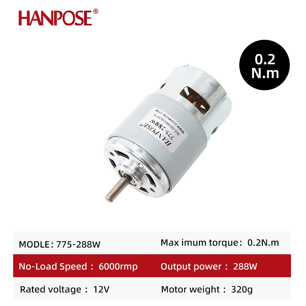 escova com 2 rolamentos de esferas 288w 12000 rpm 24v 03