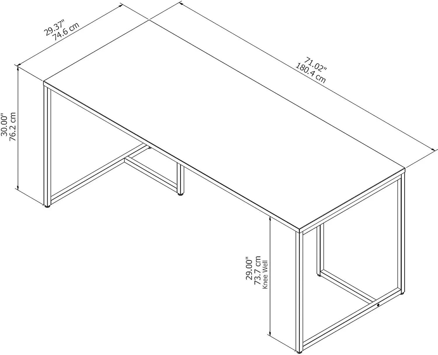 Method 72W Table Desk in White 3