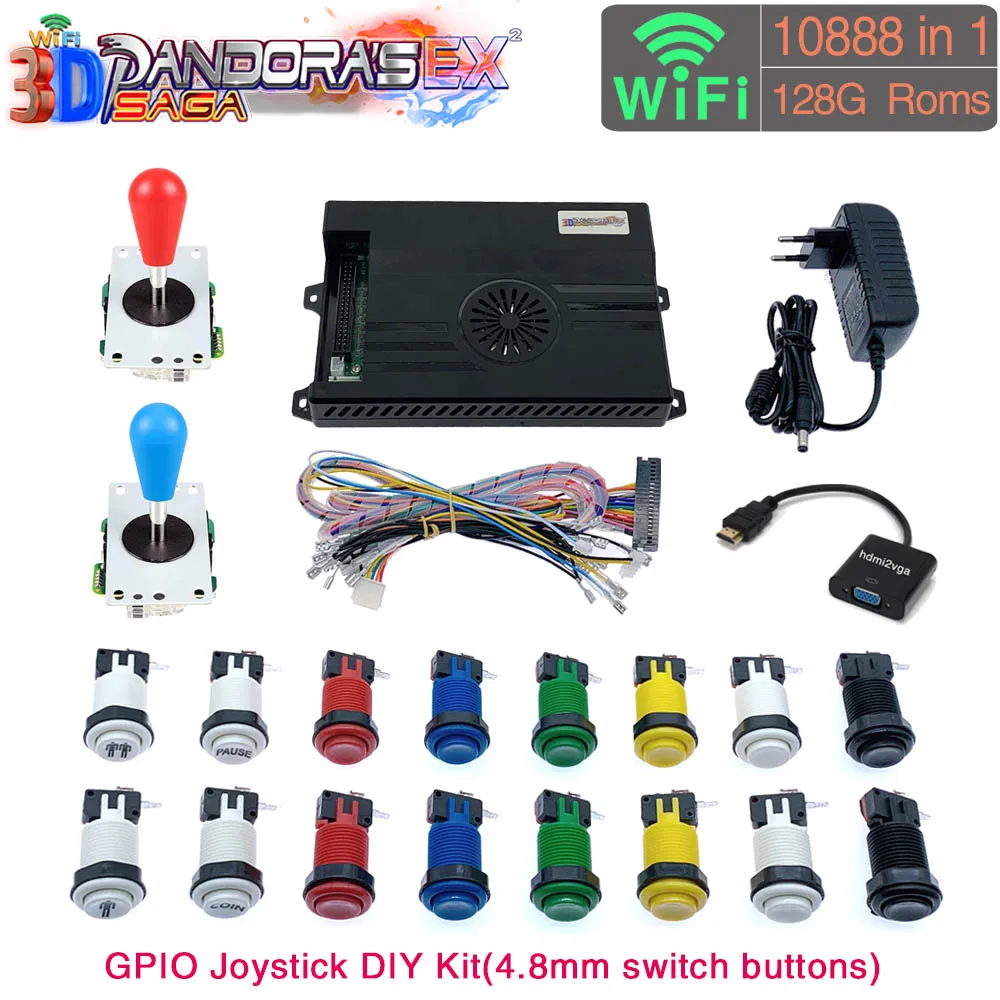 128GB 3D Pandora Saga Box EX2 10888 in 1 DIY Kit 2Playes