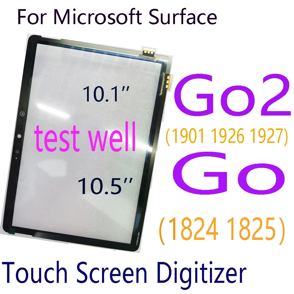 

New Tested 10.1 10.5’’ Touch For Microsoft Surface Go 2 Go2 1901 1926 1927 Go 1824 1825 Touch Screen Digitizer Outer Glass Panel