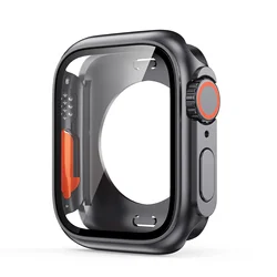 Premium Hard PC Screen Protector Cover with Front and Rear Bumper for Series7 8 9 41mm (Original black)