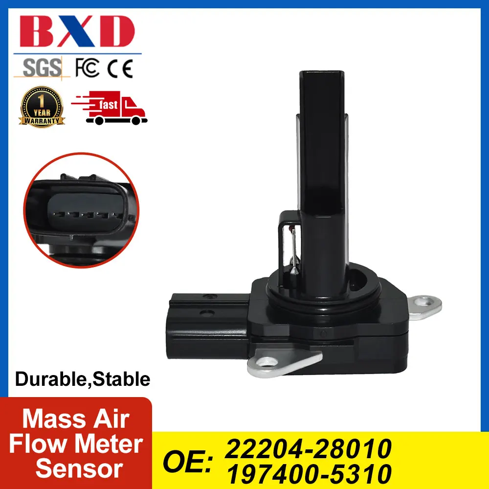 Maf Mass Air Flow Meter Sensor 22204-28010 197400-5310 For Lexus Ct200H Is250 Rx350, Toyota Corolla Camry Sienna, Scion Iq Xd Tc