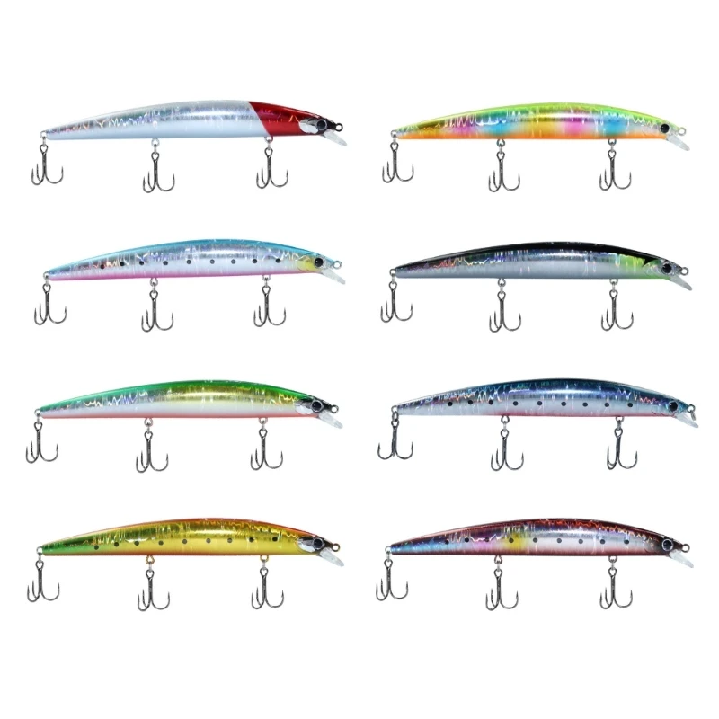 

Fishing Lures Topwater Artificial Hard Baits Slow Sinking Life like Swimbait Freshwater and Saltwater Lures with 3 Hooks 55KD