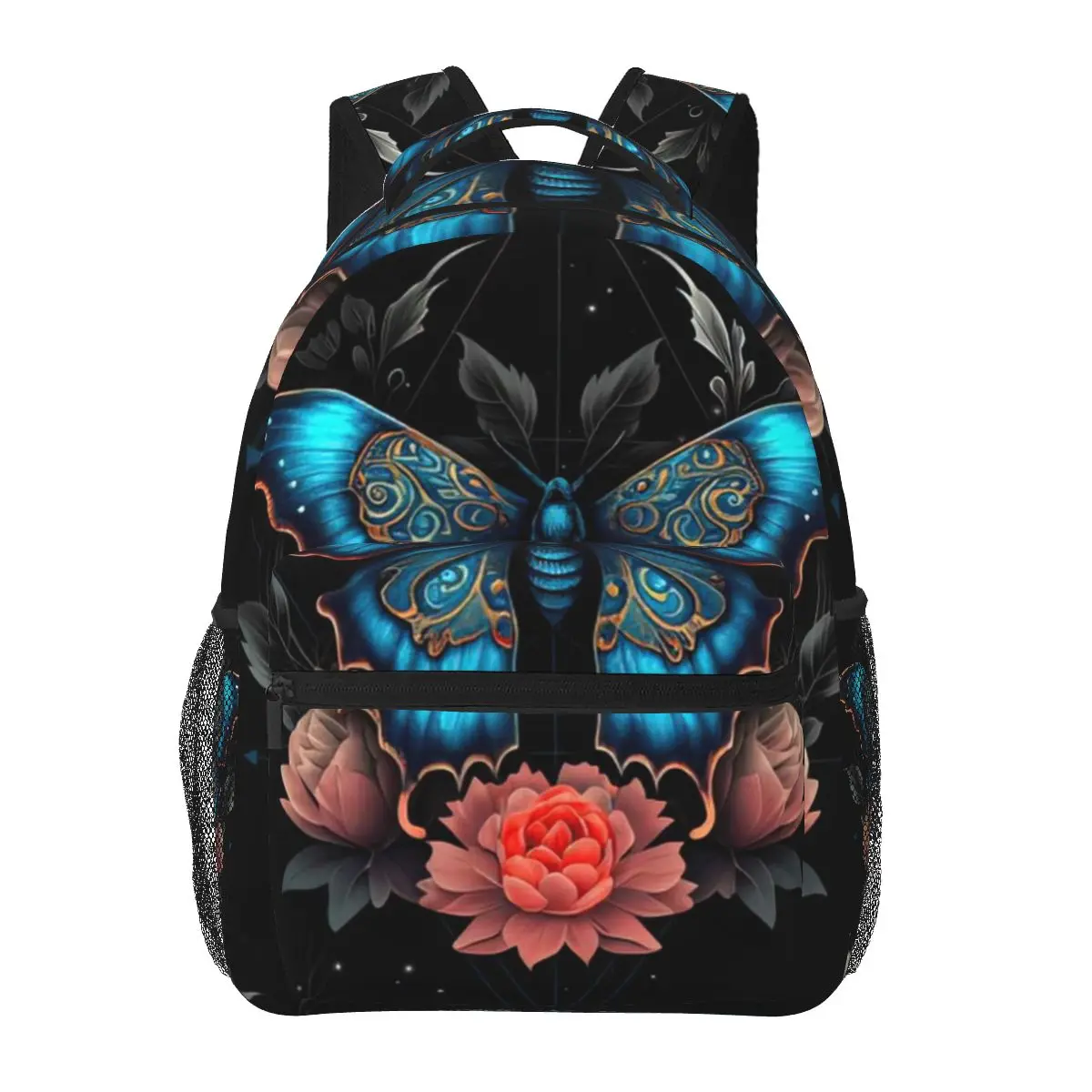 

Lunar Moth Tattoo Backpack for Girls Boys Travel RucksackBackpacks for Teenage school bag