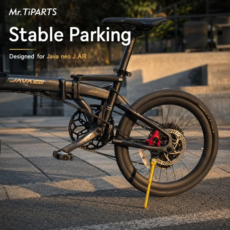 Lightweight Carbon Fiber Tri-Fold Bicycle Kickstand, Portable and Durable