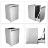 Bulit in Trash Drawer Stainless Steel Pull-Out Trash Drawer W19XD16XH27 Inch Outdoor Kitchen Propane Tank Drawer for Storage for 4