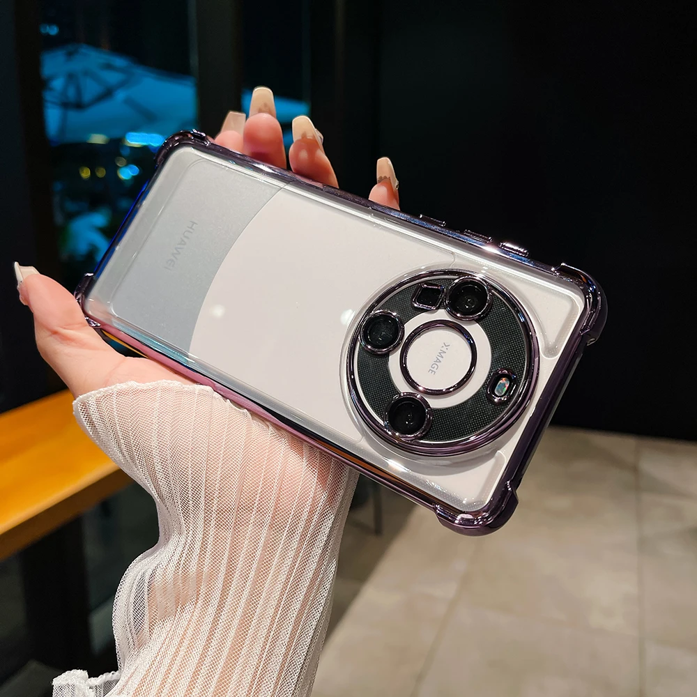 Shockproof Transparent Phone Case For Huawei Mate 60 Pro Plating_voghion.com