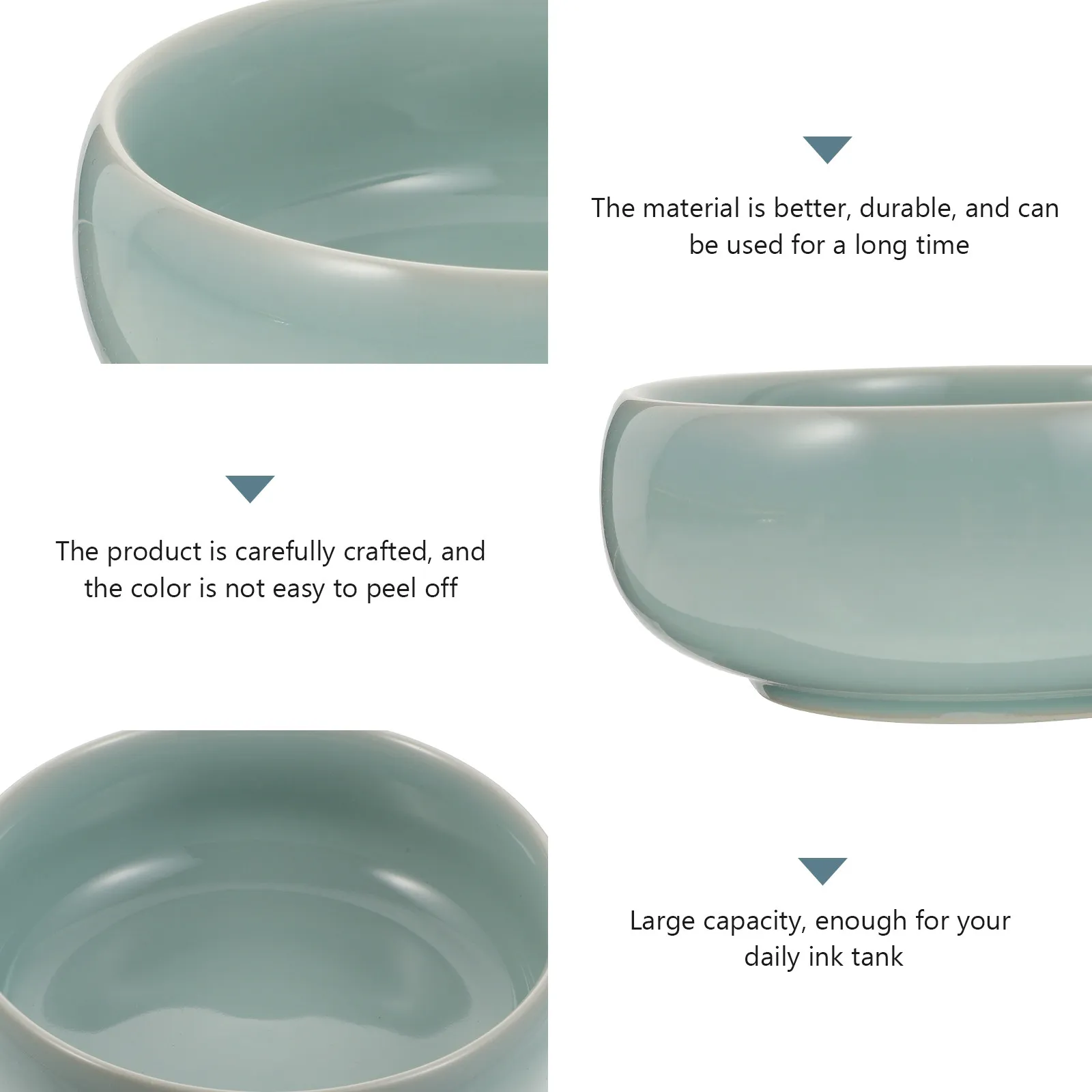 1Pcs 잉크 브러쉬 와셔 세라믹 도자기 홈 수미 브러쉬 잉크 웰 서예 펜 청소 도구 전통 미술 용품