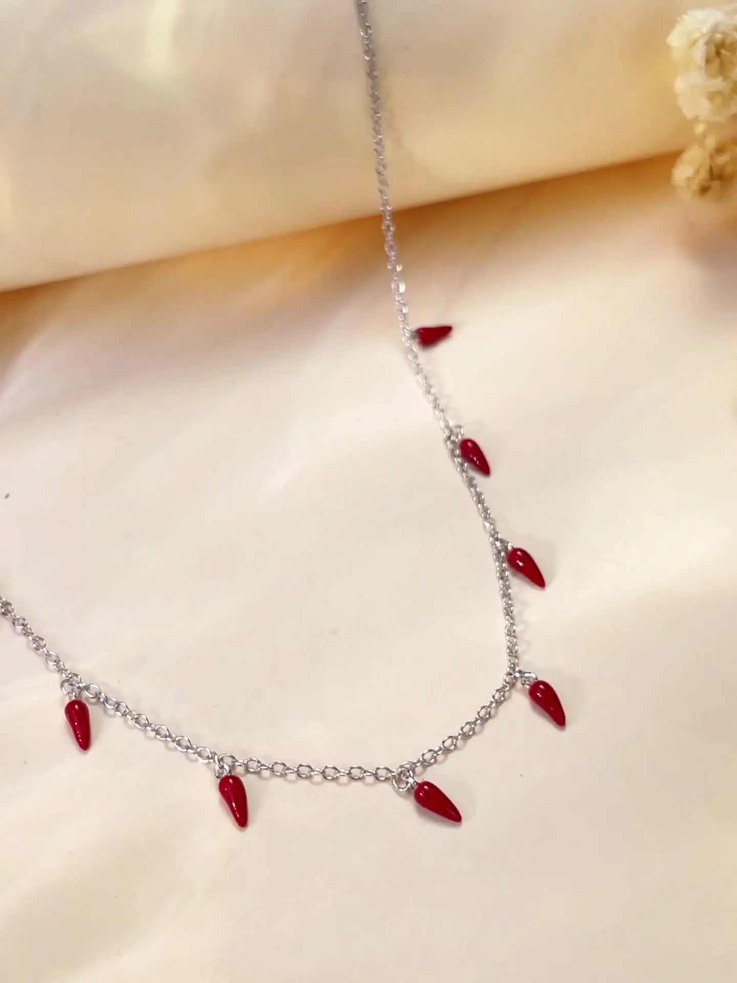 Charm Peperoncino In Argento 925 Smaltato Rosso - Ciondolo Handmade Per Braccialetti Europei | Regalo Passionale