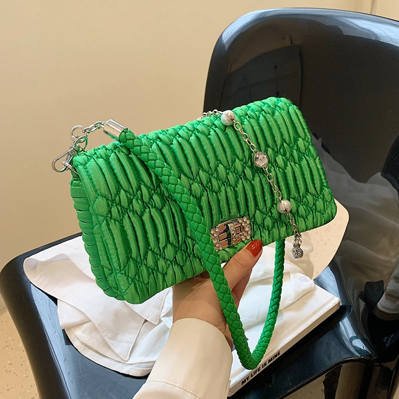 2022 Top Brand Armpit Bags For Women Fashion Pleated Shoulder Bag