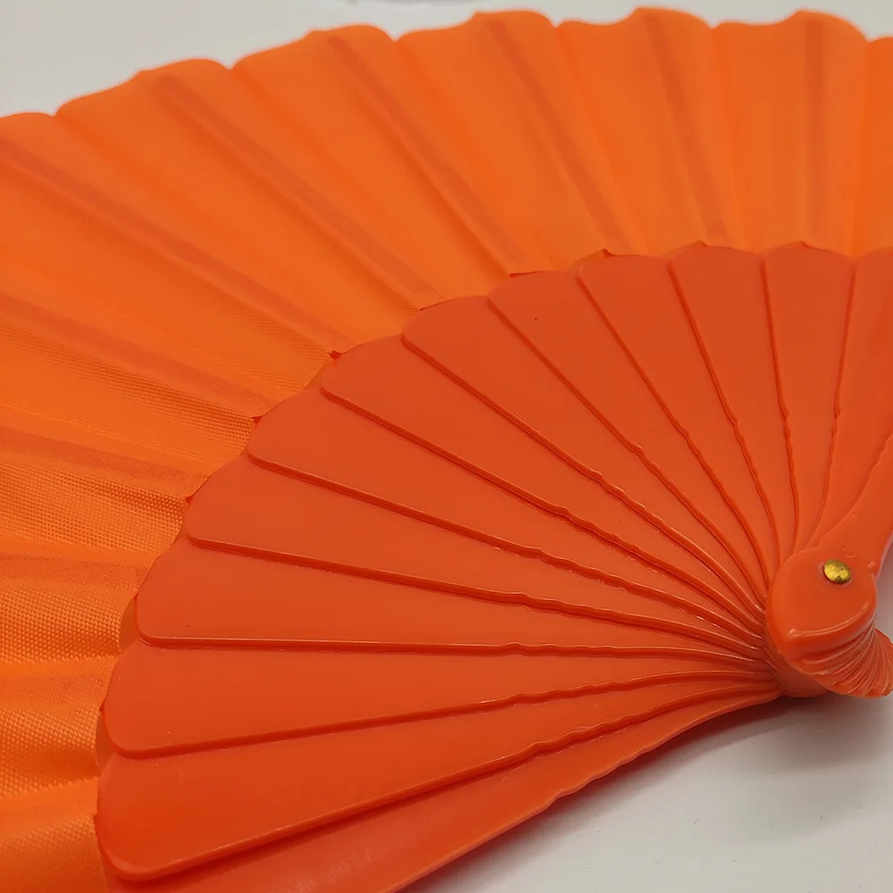 Plastic Folding Fan Chinese Style Retro Hand Held Fan Floral Dance Performances Custom Wedding Gift for Guest