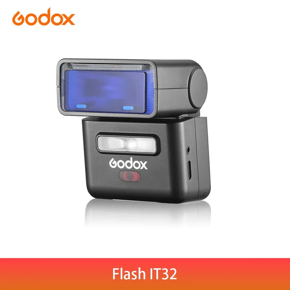 Godox iT32 TTL HSS 플래시 GN18 2.4G 무선 회전 헤드 + DSLR 미러리스용 강화 유리 스크린 보호 필름 9H 2개
