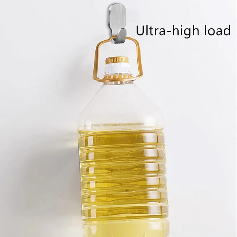 Adhesive Wall Hooks 6/12pcs Stainless Steel for Towel Robe Hats Bag
