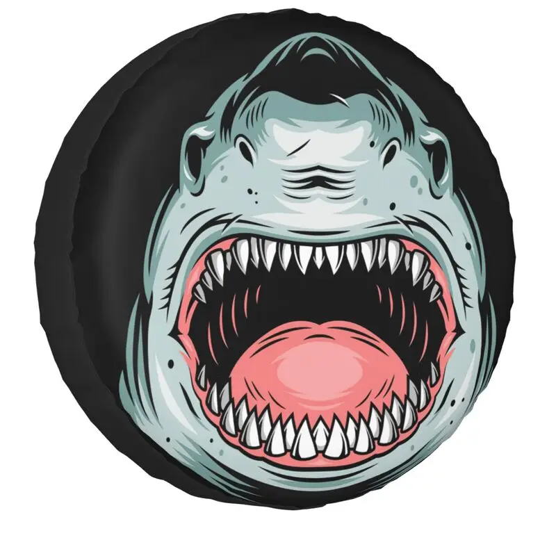 

Funny Smile Shark Teeth Spare Tire Cover for Toyota Wrangler Jeep RV SUV 4WD 4x4 Car Wheel Cover Accessories 14" 15" 16" 17"