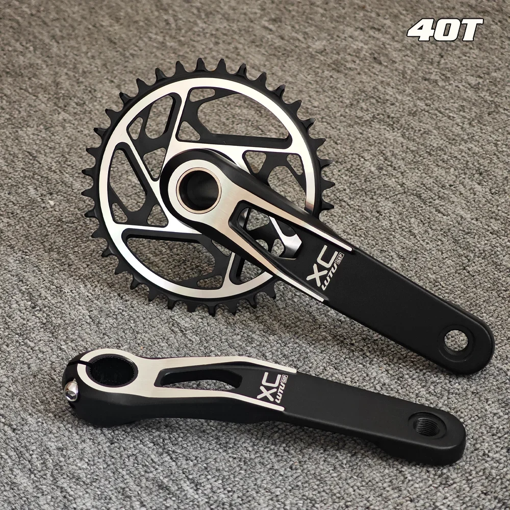 GOLDIX LUTU GXP Mountain Bike Crank Chain Wheel Set Fixed with 3 Screws, Leg Length 170mm/175mm Offset 3 Degrees 30T 32T 34T 36T 38T
