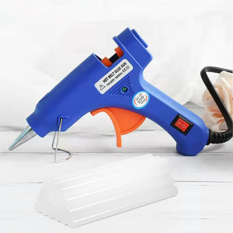 20W Mini Hot Glue Gun Fast Preheating for Christmas Crafts School DIY Arts Home Quick Repairs Use 7mm Sticks Hot Melt Glue Gun Hot Glue Gun