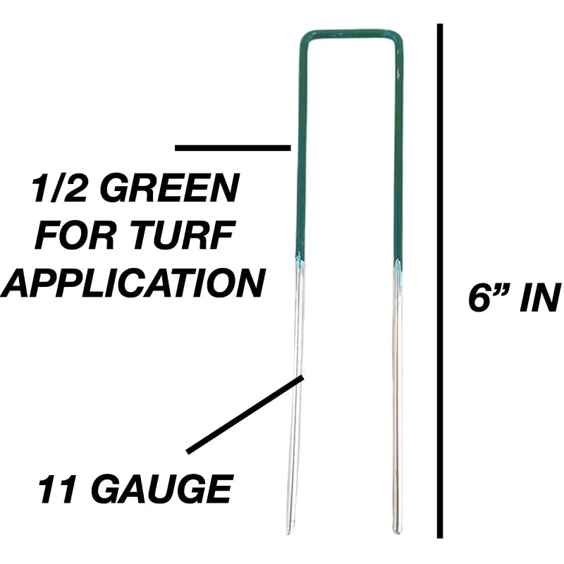 Lot De 100 Piquets De Jardin, Agrafes En Forme De U En Acier Galvanisé Pour L'aménagement Paysager, Sécuriser Le Tissu De Barrière Contre Les
