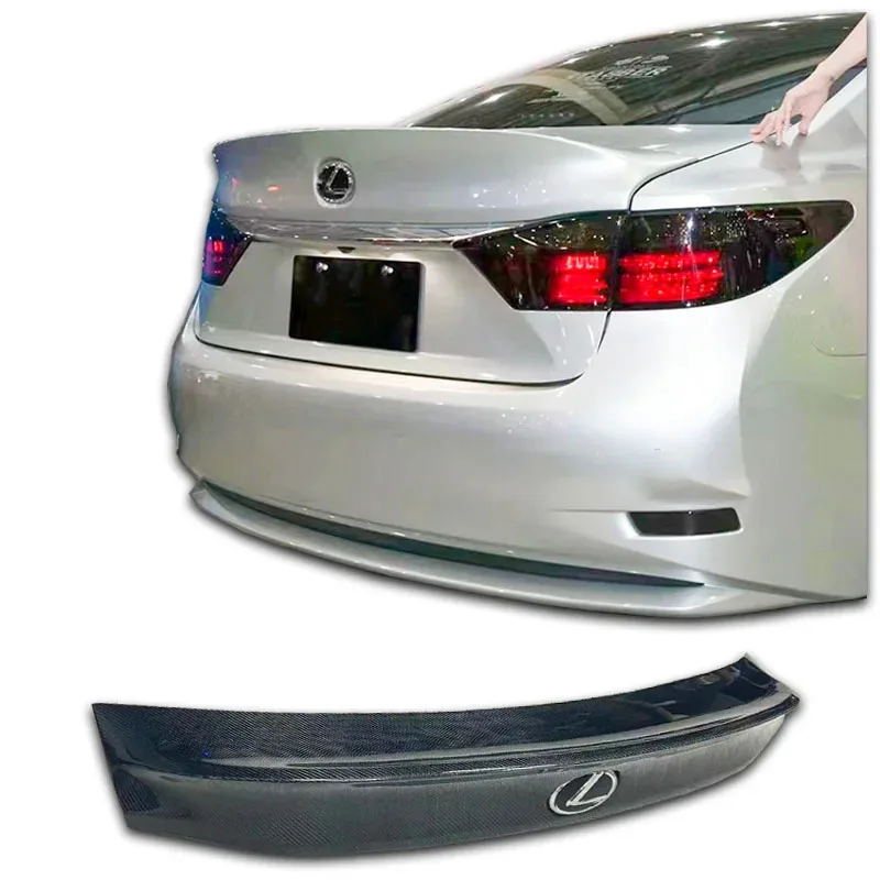 

Черное крыло спойлера для Lexus ES250 ES300 2013-2017, комплект спойлера с верхними крыльями, черный корпус для губ, сплиттер, отделка багажника, клейкая палочка