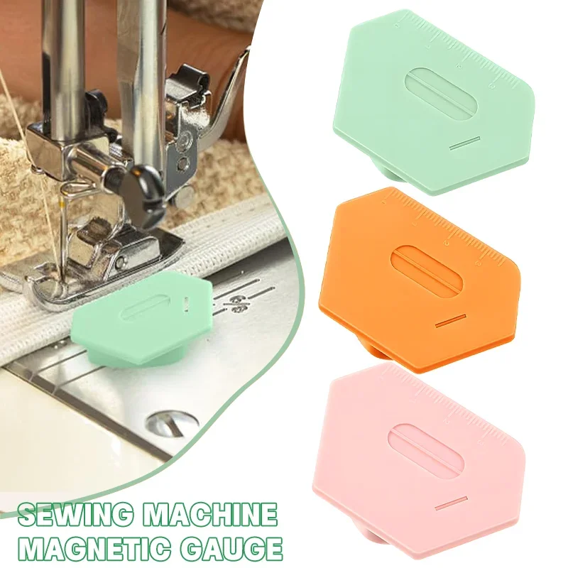 Magnetic Seam Guide For Sewing Machines - 2025 Polygonal Hemmer Guide With Scale, Universal Sewing Accessory (Green, 2-Pack)