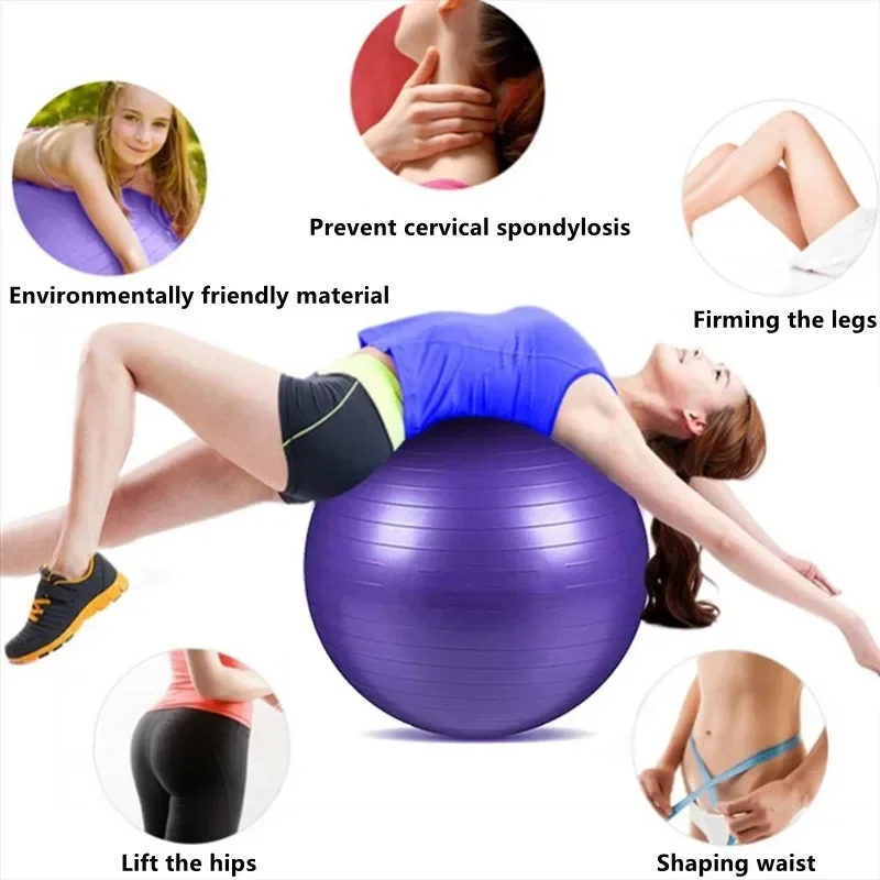 Yoga Ball PVC Inflatable Exercise Ball for Gym Home Fitness Pilates 45-85cm yoga ball gymnastics ball