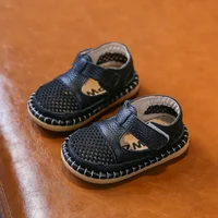 Summer Baby Girls Boys Sandals Anti-collision Infant Toddler Shoes Soft Bottom Kids Genuine Leather Shoes Children Beach Sandals 4