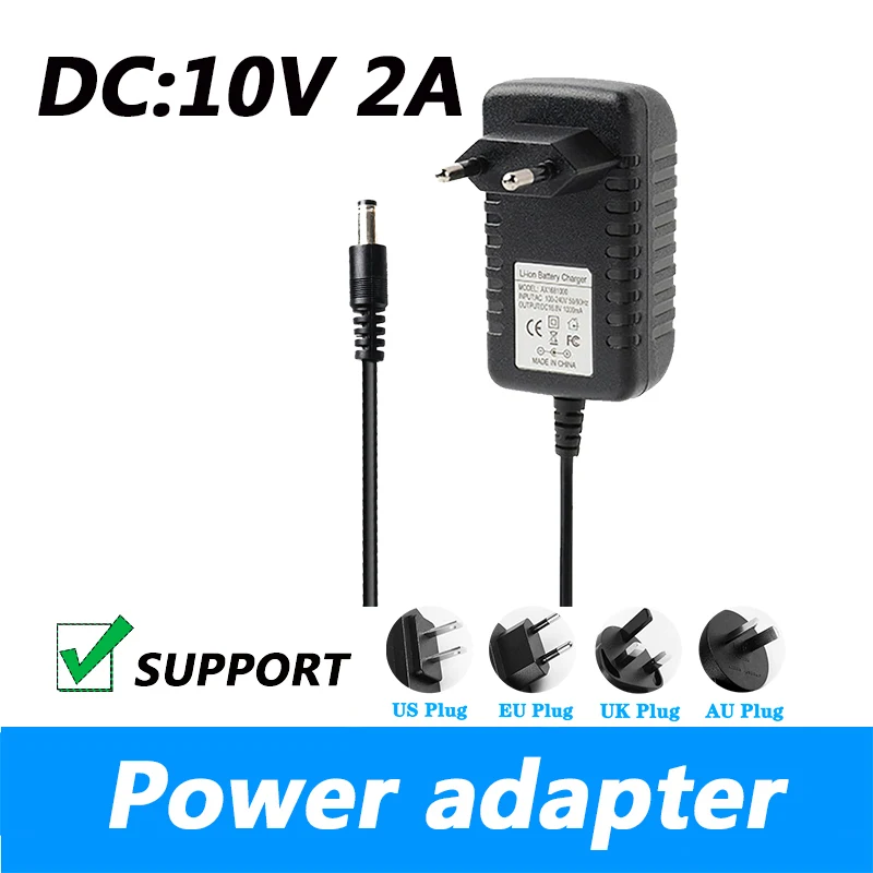 

AC100-240V DC 10V 2A Switch Router Starter Power Adapter UK Plug AU Plug 5.5*2.1MM Power Supply