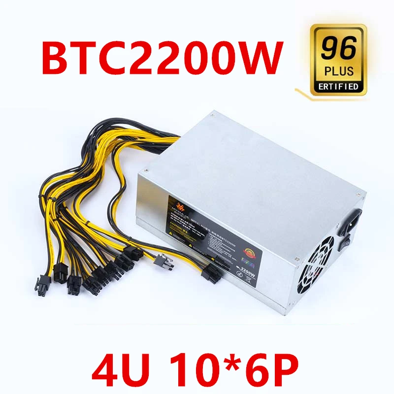 

Новый блок питания для майнинга одноканальный 12 В 4U 10*6P 1800 Вт 2000 Вт 2200 Вт 2400 Вт, блок питания для майнинга BTC1800W BTC2000W BTC2200W BTC2400W