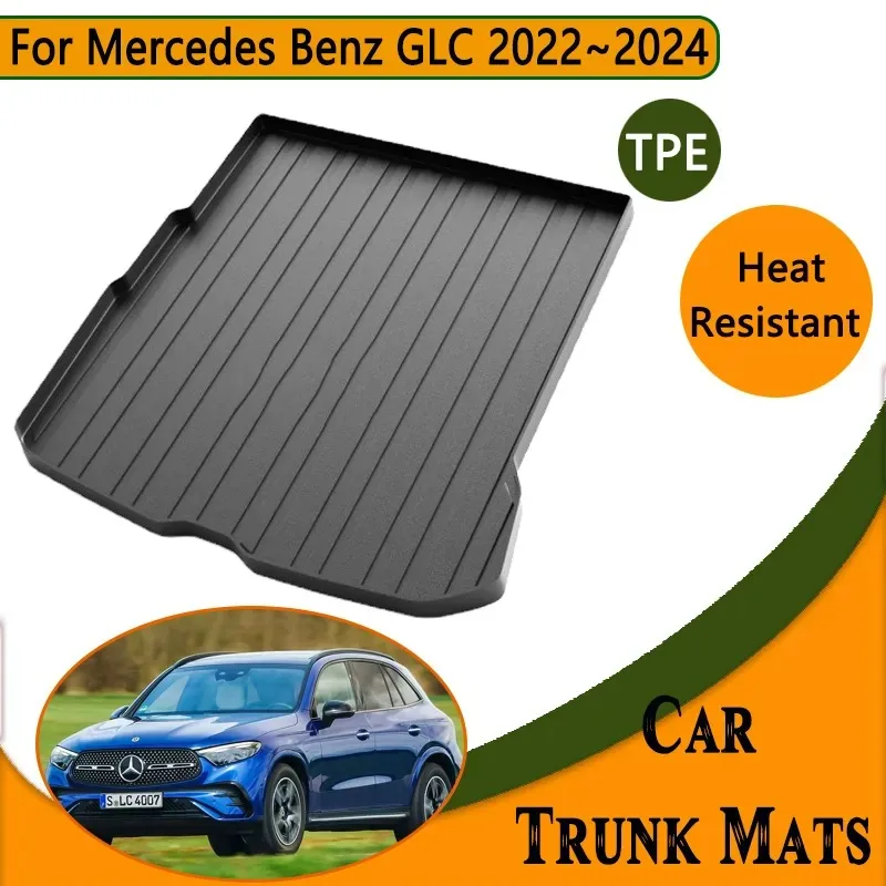 

Car Trunk Floor Mat for Mercedes Benz GLC 400e X254 2022 2023 2024 5seat Waterproof Anti-scratch Cushion Storage Pad Accessories
