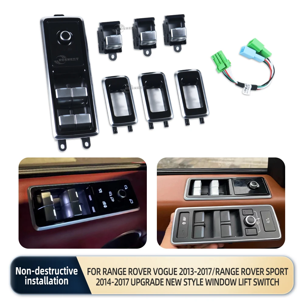 Alta Qualità Per Range Rover Vogue 2013/90-17 Range Rover Sport 14-17 Upgrade 2022 Style Car Window Controller Switch Pulsante Di Sollevamento