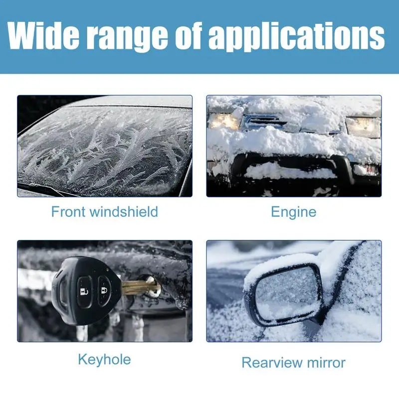 Snow Removal Spray Multi Purpose 100ml Windshield Frost Protection Spray For Car Window Latches auto Maintenance Accessories