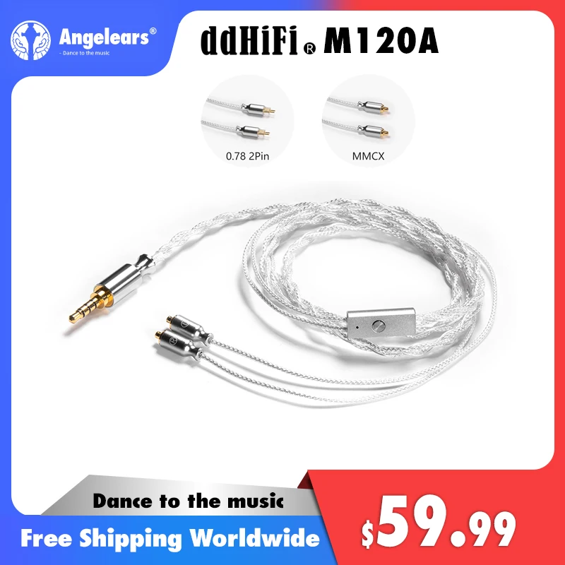 

Кабель для наушников DD ddHiFi M120A 3,5 мм с MMCX и 2-контактным разъемом 0,78, поддерживает стандартные встроенные элементы управления CTIA и микрофон