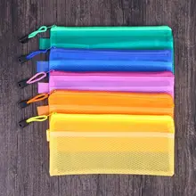 

15Pcs Net Zipper Bag Waterproof Portfolio Bag Matte A4 File Bag PVC Pen Bag A4 Clip Net Zipper Bag