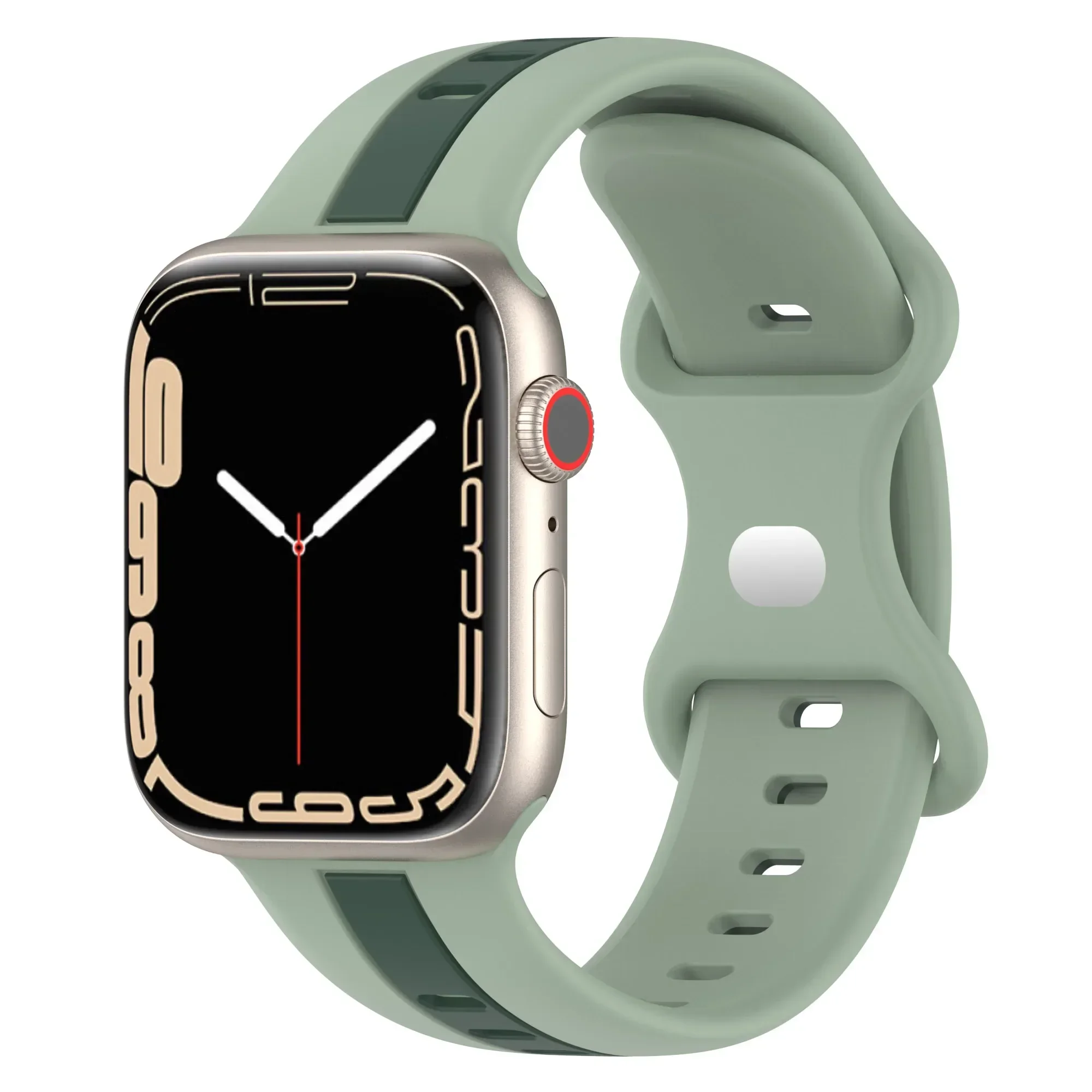 Silicone Sport Loop Strap for Apple Watch Band, Multi-Size Adjustable Bracelet