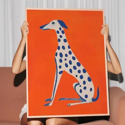 Playful Dalmatian Wall Art Print: Bold Abstract Mid - Century Modern Illustration - 20x30cm No Frame (WS12202)