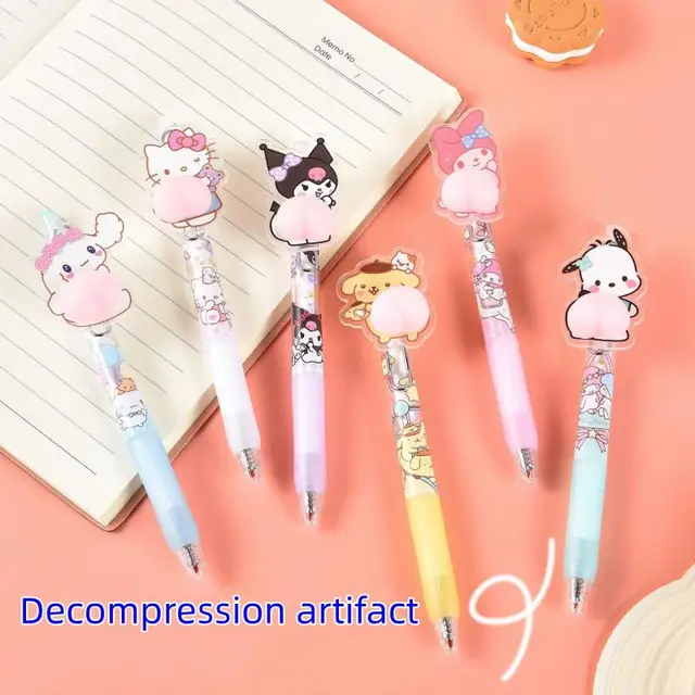 산리오스 젤 펜 – 만화 물고기, 고가 개, 창의적인 학생, 개성 있는 재미있는 문구, 창의적인 문구 선물