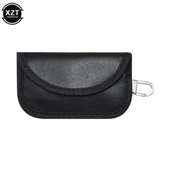 RFID Blocking Mini PU Case Wallet for Keyless Car Keys and Cell Phone Protection (Black)