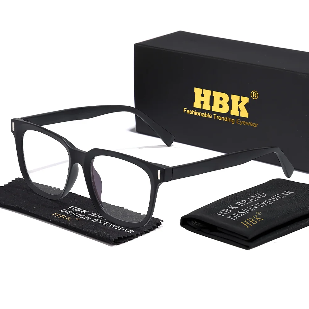 HBK Vintage Unisex TR90 Square Anti Blue Light Glasses Frame