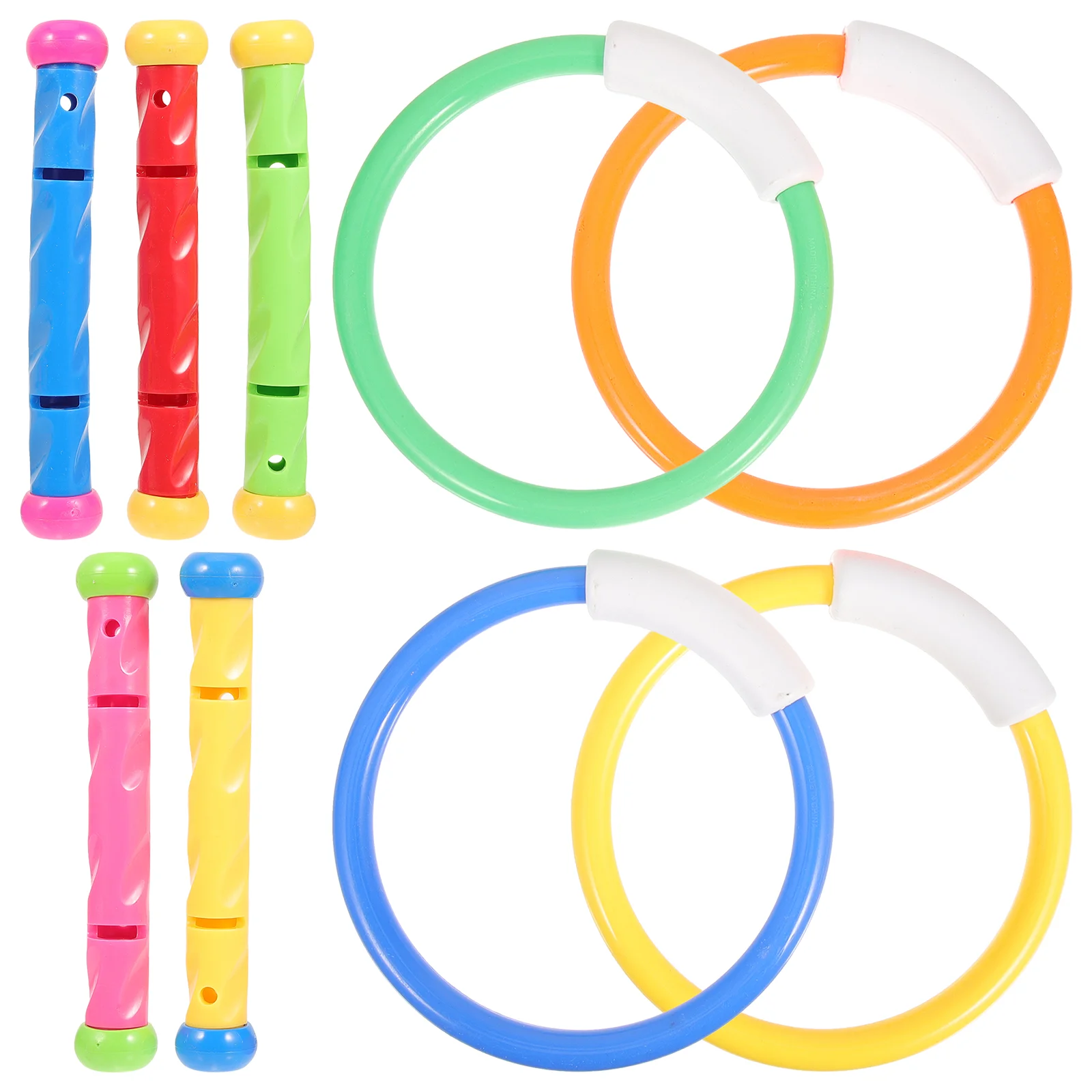 

9 Pcs Diving Play Set Pool Toys for Kids Ages 4-8 Dive Rings Toddlers 3-5 Swimming Pools