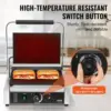 Commercial Grill, 1800W Electric Sandwich Maker, Stainless Steel Sandwich Press, Grill with Temp Cont 5