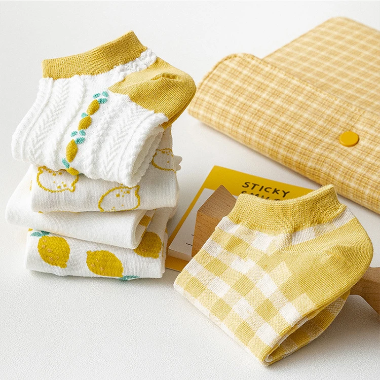 5 Paare/los Frauen Mädchen Mode Lässig Vintage Baumwolle Socken Sommer Söckchen – Detail 15
