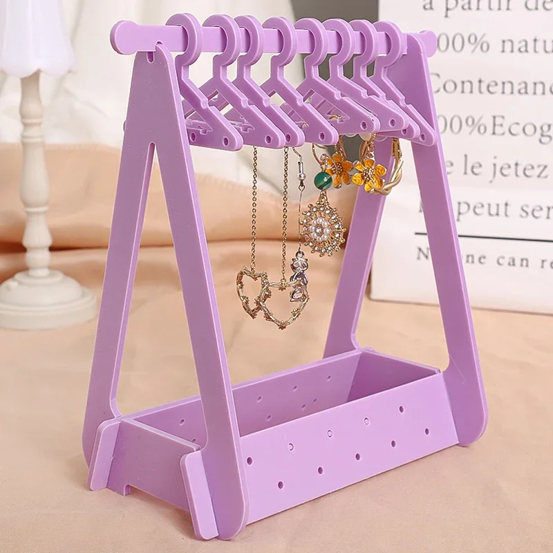 Coat Hanger Rack Earring Display Stand Large Capacity Jewelry Storage Jewelry Show Case Acrylic Mini Earring Hook for Women Girl