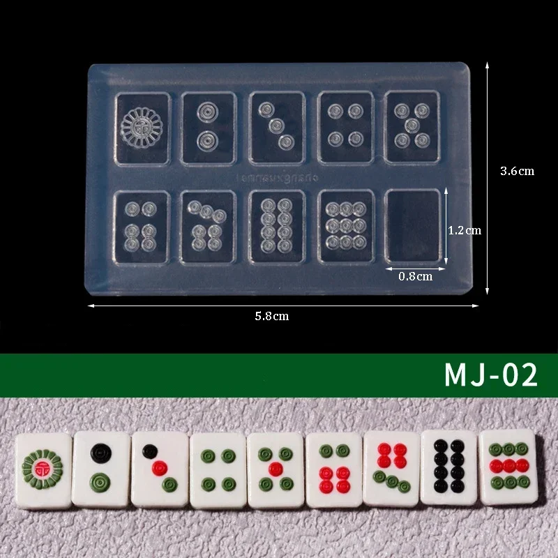 Chinese 3D Mahjong Art Nail Kit Silicone Molds New Year Trendy Lucky Carving Molds UV Gel Stamper Makeup DIY Chic Manicure Tools 4