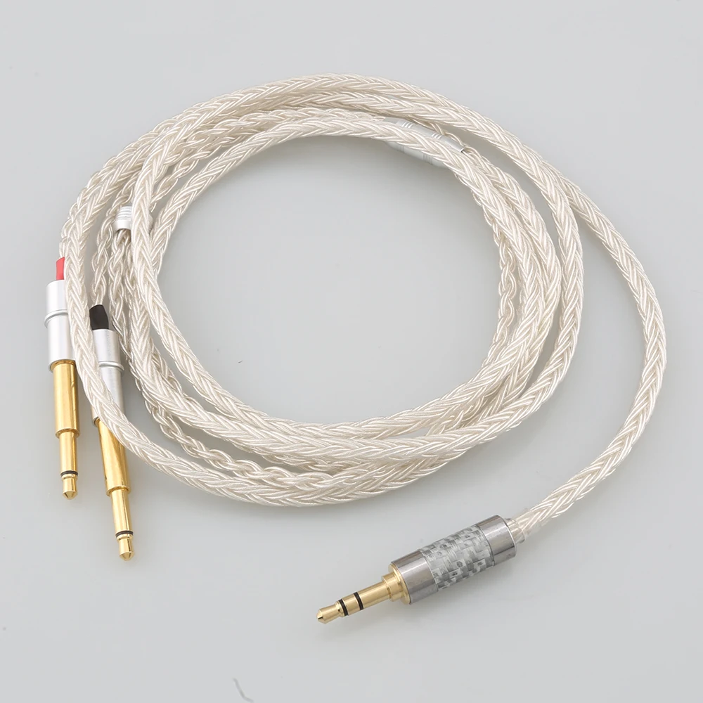 

2.5/3.5/4.4/6.5mm Male Plug 16Core 7N OCC Silver Plated Earphone Cable For Meze 99 Classics NEO NOIR Headset Headphone