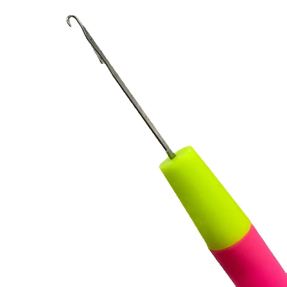 Latch Hook Crochet Needle Dread-lock Knitt Hair Crochet Needle Hook Hair Weaving crochet hooks hair extensions tool 3 pieces 5.7mm Pink