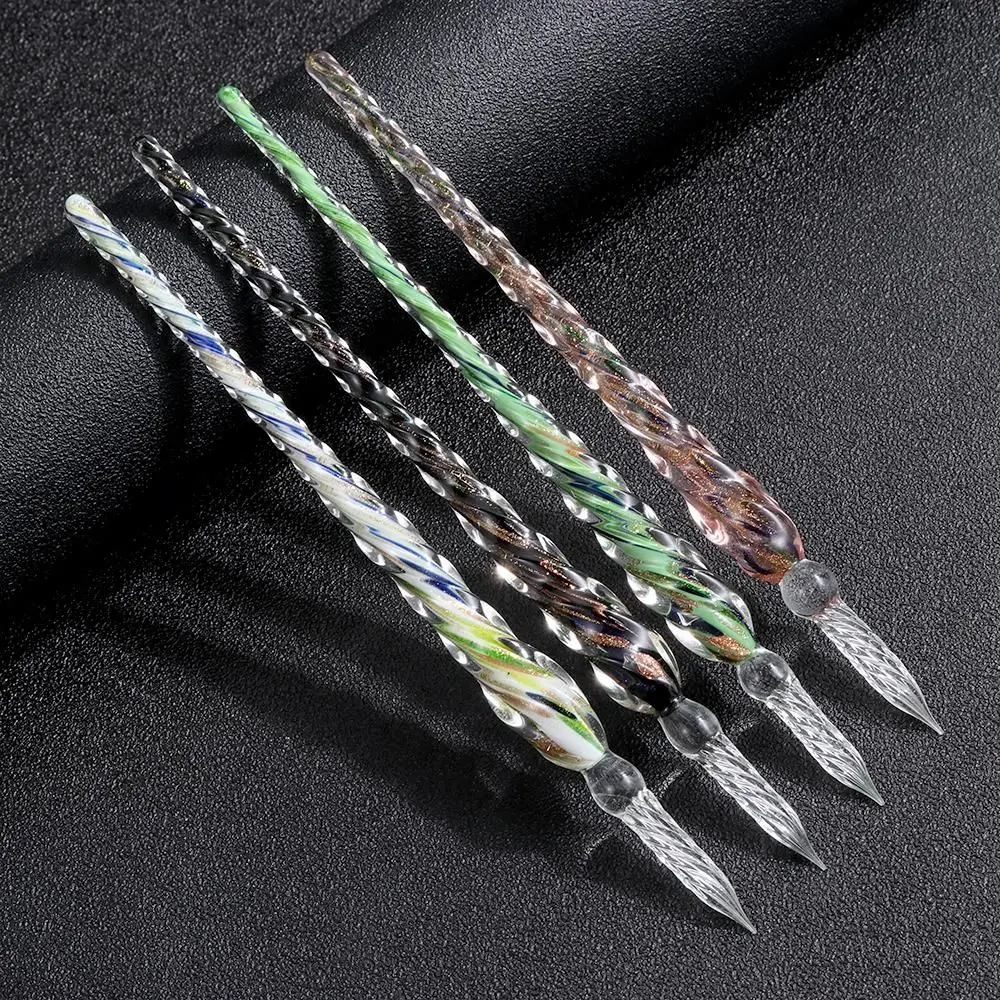 DIY Craft Signature Gift Painting Dip Pen Filling Ink Glass Drip Fountain Pens