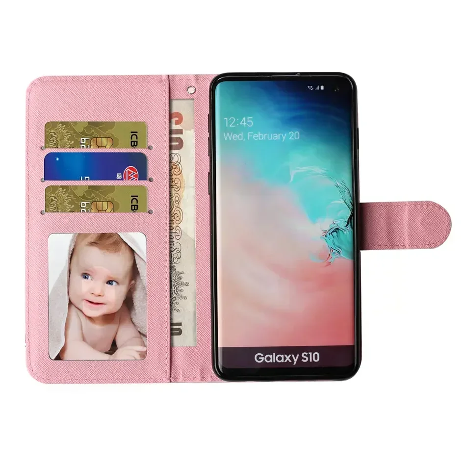 Chic Leather Flip Wallet Case with Card Slots - Cute Design