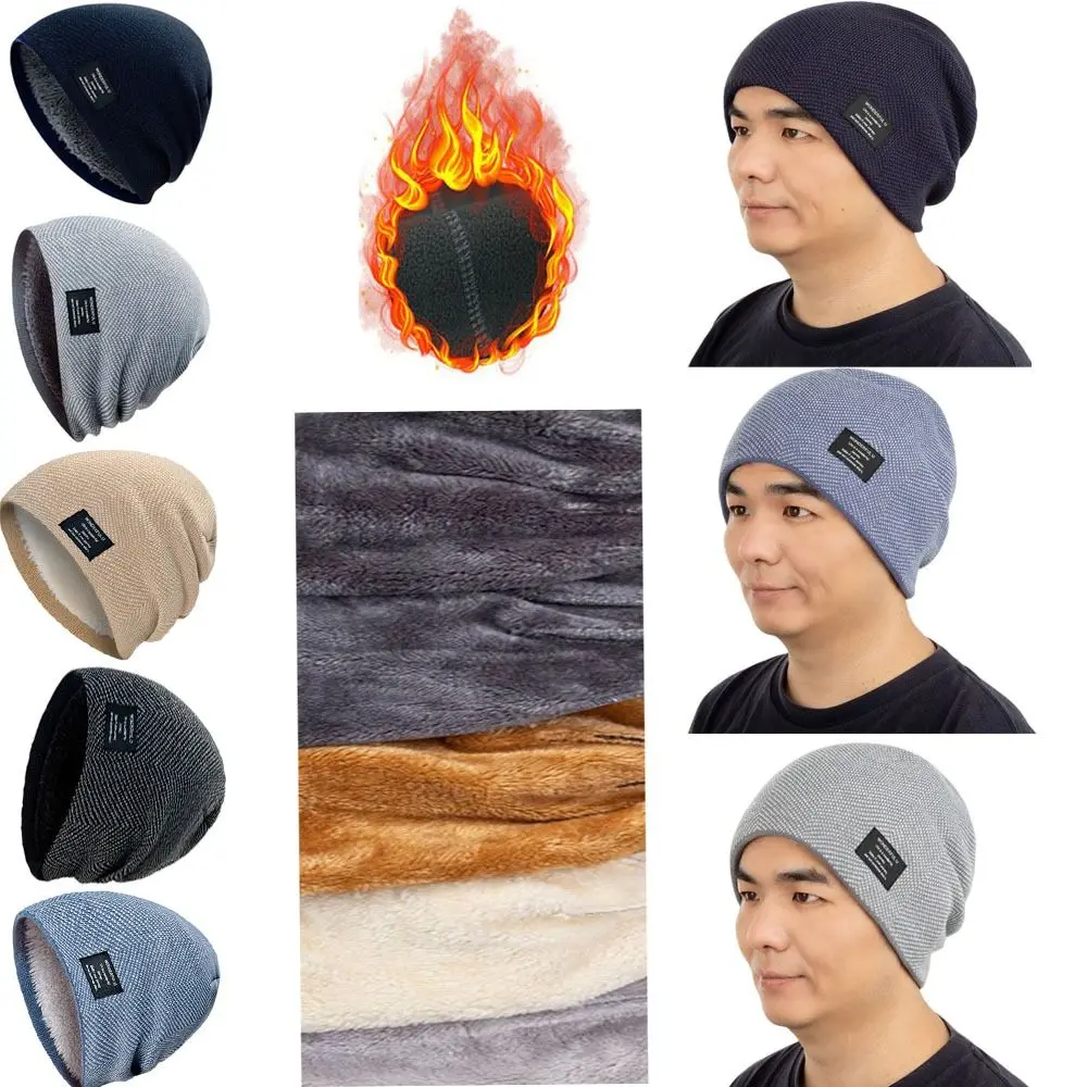 

Fashion Thickened Outdoor Ski Cap Knitted Beanie Thermal Hat Winter Fleece Hat Warm Cap