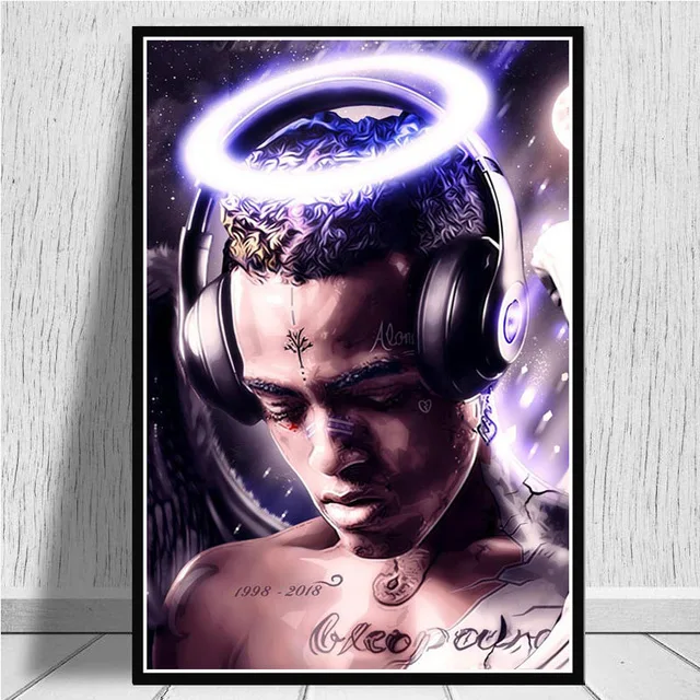 Azizat Xxxtentacion, poster decorativo da parete per soggiorno, camera da letto, 40 x 60 cm, senza cornice