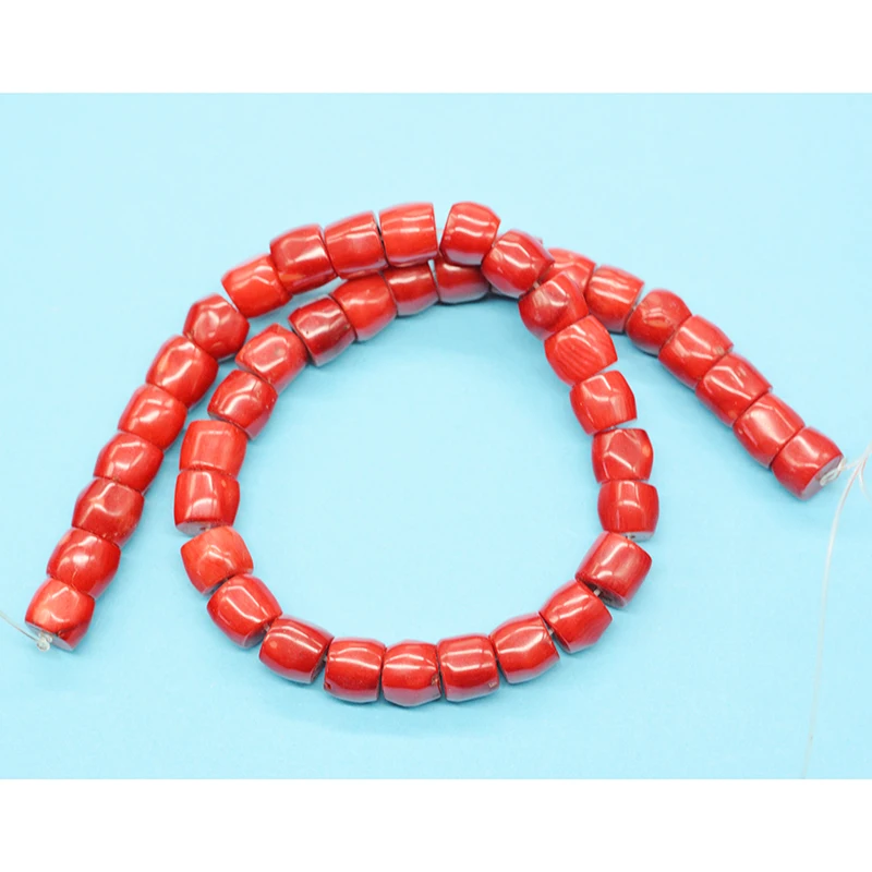 

9x10mm natural high quality red coral beads DIY jewelry lovers collection 15”